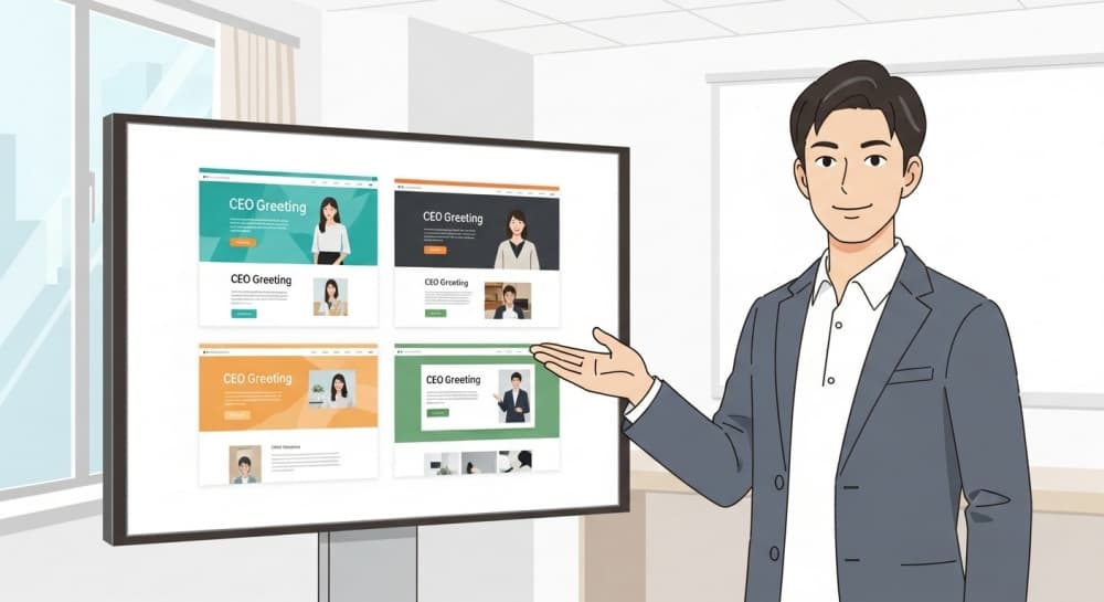 代表挨拶の事例を紹介する