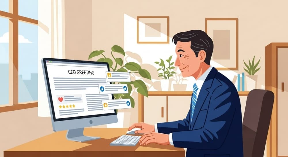 顧客に信頼される代表挨拶を作る社長