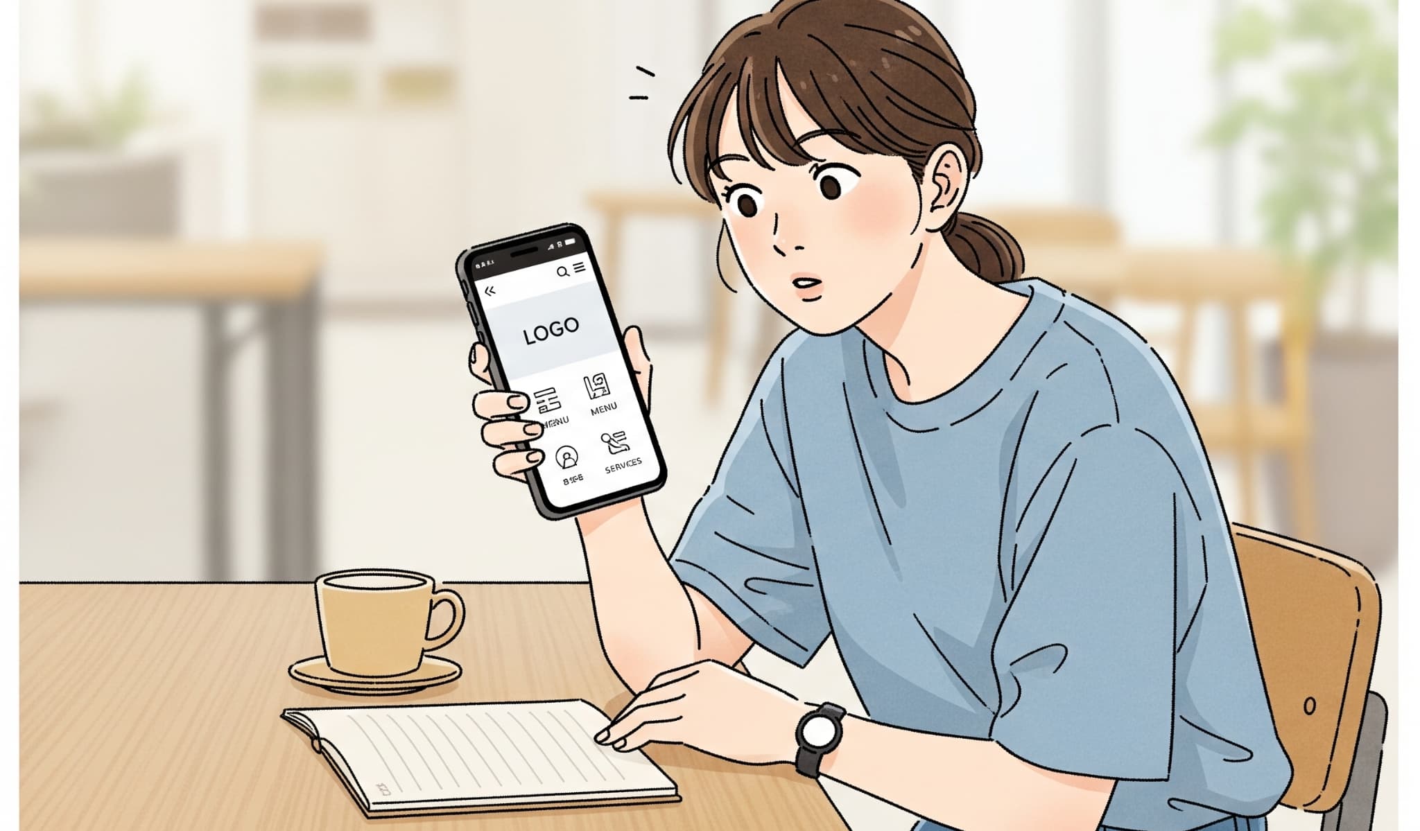 スマホで企業情報を確認する